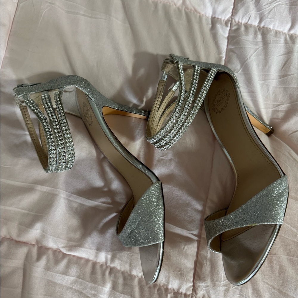Sparkling Silver Rhinestone Heels - Picture 9 of 10